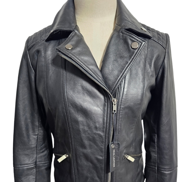 BARNEY'S ORIGINAL* Clara Real Leather Jacket - Picture 6 of 6